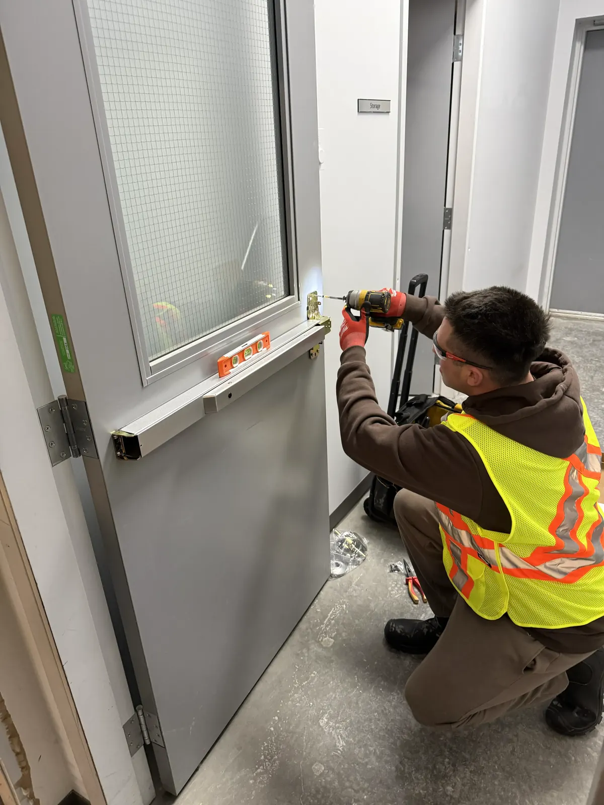 Push Bar Installation - Security Installation by AK Security Ltd. Vancouver