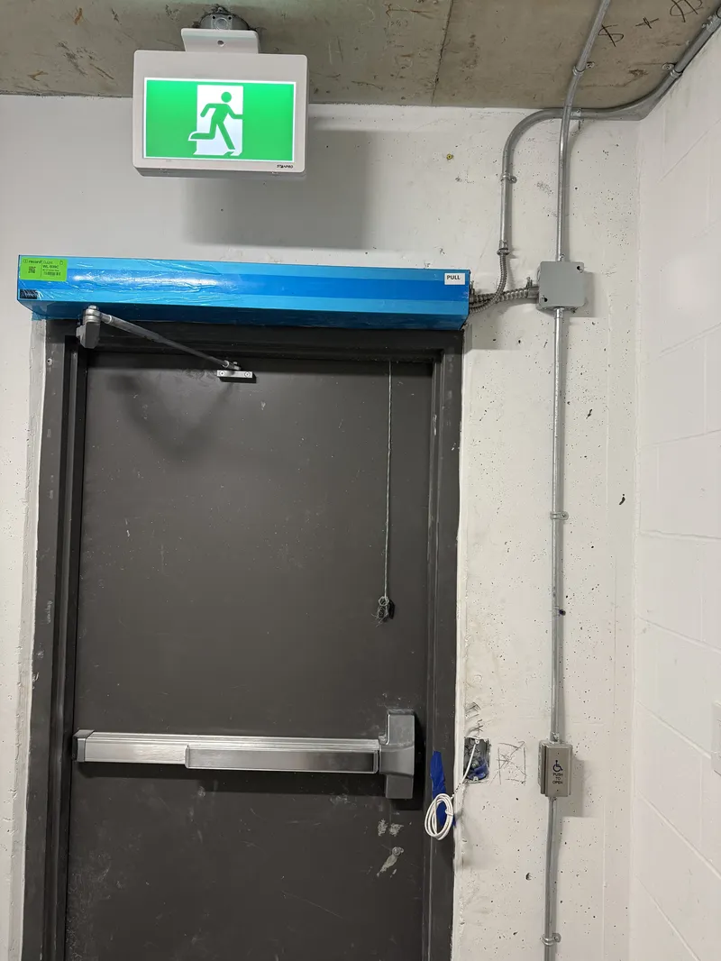 Exit Door Automation - Security Installation by AK Security Ltd. Vancouver